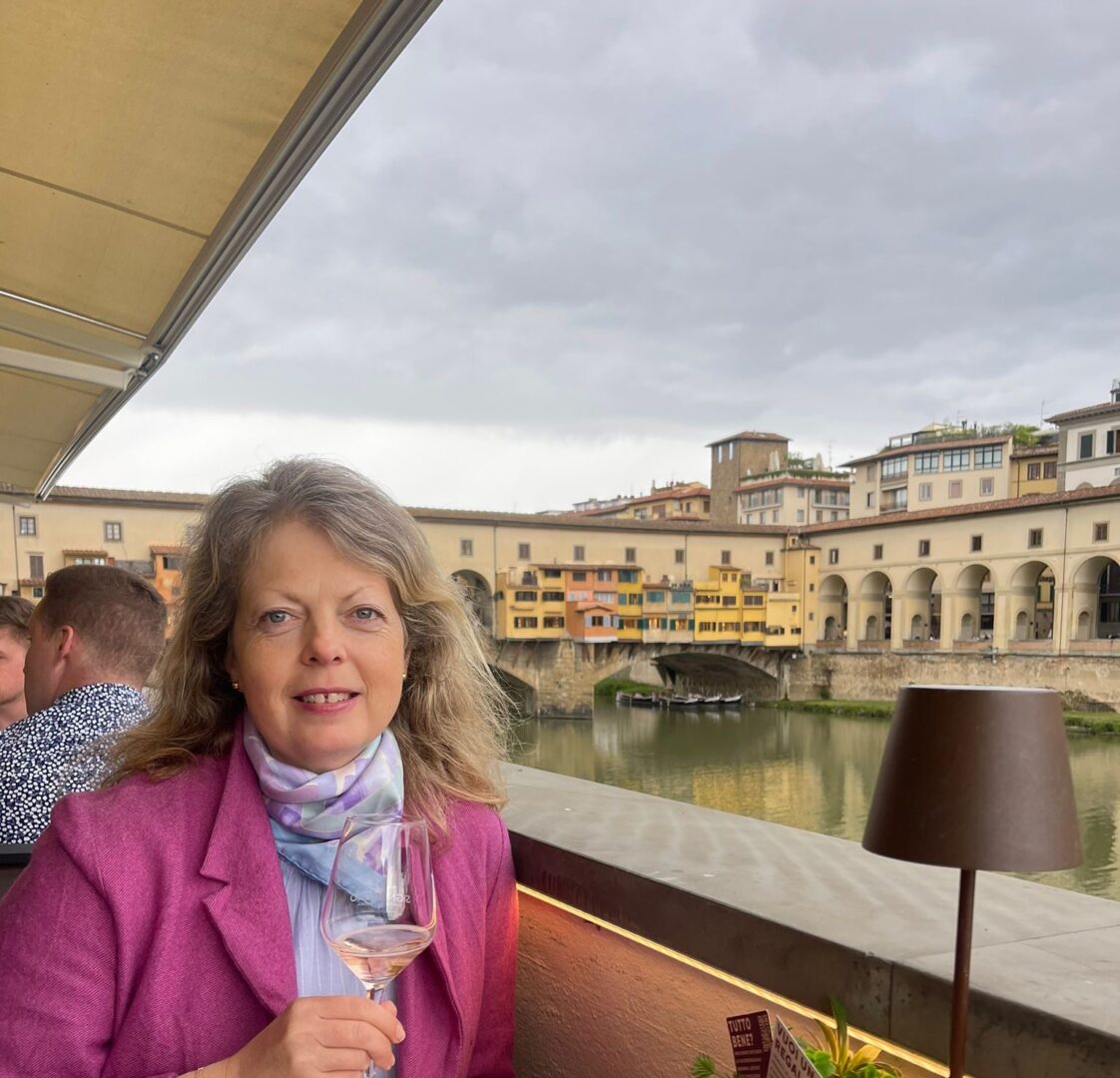 Stine i Firenze ved ponte vecchio